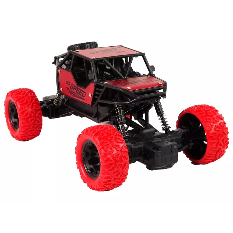 LEAN TOYS op afstand bestuurbare terreinwagen R/C 1:18 rood
