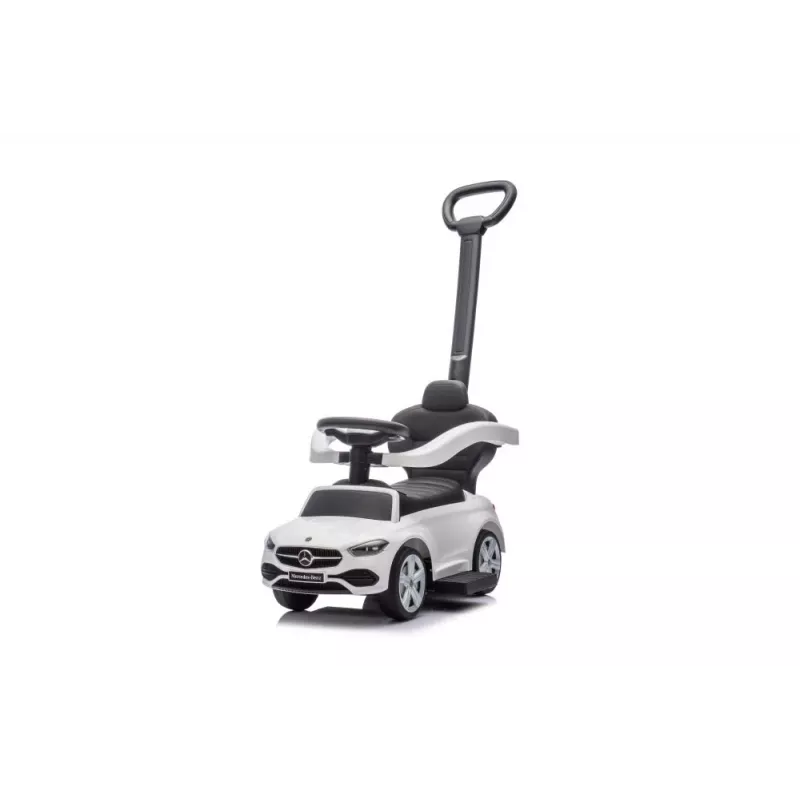 LEAN TOYS loopauto met duwstang Mercedes 3in1 wit