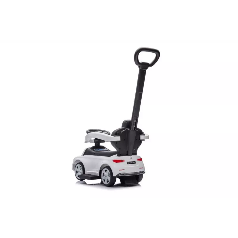 LEAN TOYS loopauto met duwstang Mercedes 3in1 wit