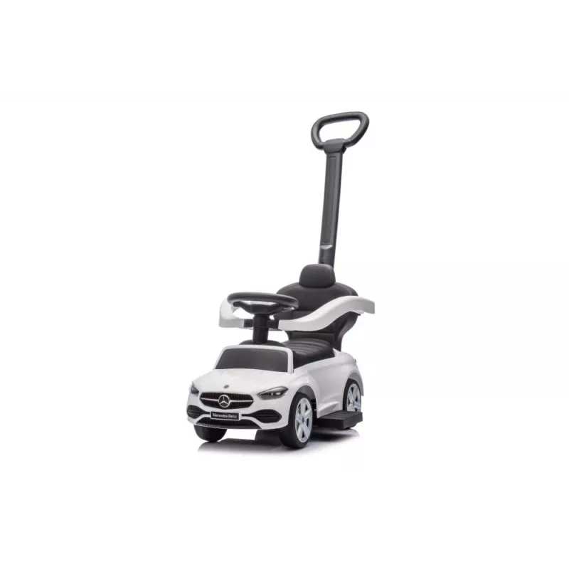 LEAN TOYS loopauto met duwstang Mercedes 3in1 wit
