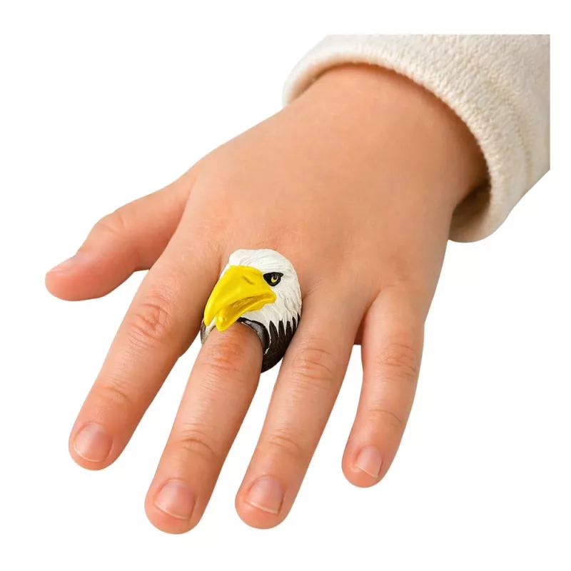 LEAN TOYS Ring on Hand Educatieve Dieren Adelaar