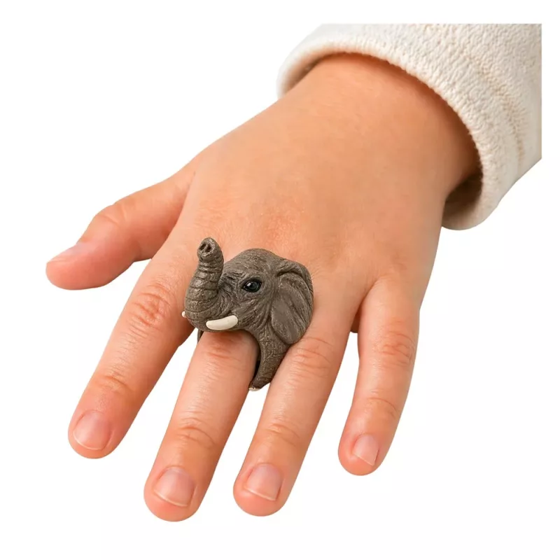 LEAN TOYS Ring om Hand Educatief Dieren Olifant