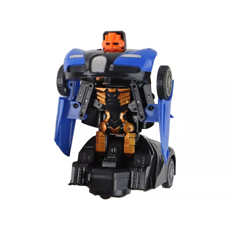 LEAN TOYS robotauto 2in1 Bugatti blauw lichteffecten