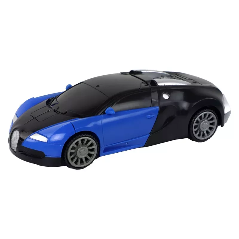 LEAN TOYS robotauto 2in1 Bugatti blauw lichteffecten
