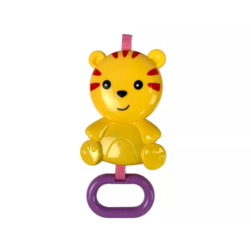 LEAN TOYS schommelstoel 2in1 blauw tijger geluiden trilling