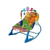 LEAN TOYS schommelstoel 2in1 blauw tijger geluiden trilling