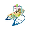 LEAN TOYS schommelstoel 2in1 blauw zebra geluiden trilling