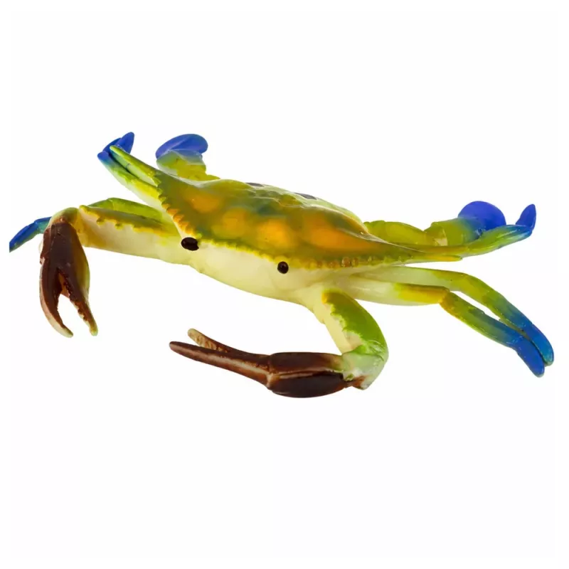 LEAN TOYS rubberen krab figuur rekbaar realistisch zeedier 19cm
