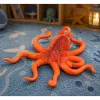 LEAN TOYS rubber octopus figuur rekbaar realistisch zeedier 12cm
