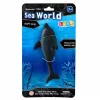 LEAN TOYS rubberen dolfijnfiguur, zacht en realistisch, TPR, donkergrijs, 17,5 cm