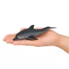 LEAN TOYS rubberen dolfijnfiguur, zacht en realistisch, TPR, donkergrijs, 17,5 cm
