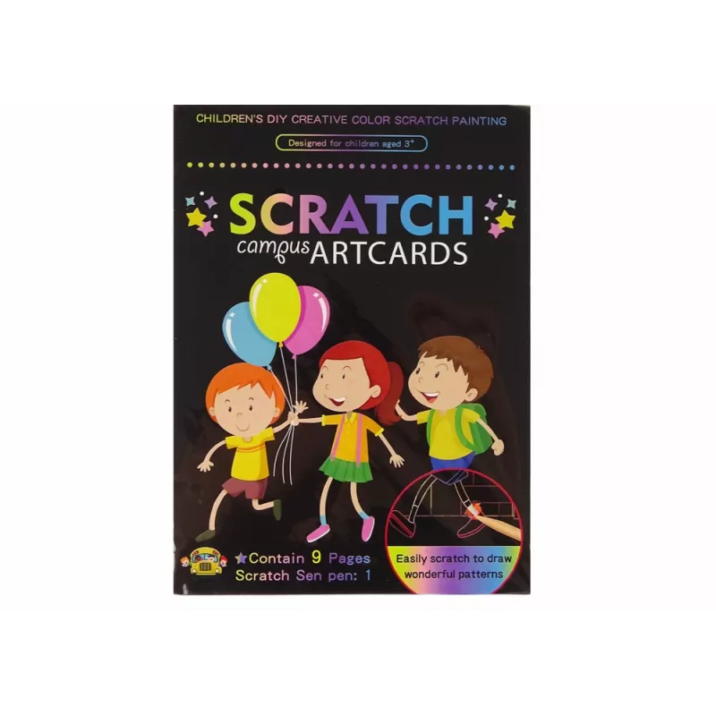 LEAN TOYS Scratch kleurboek voor kinderen school