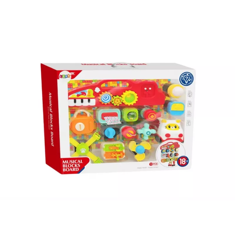 LEAN TOYS Sensorisch Bord voor Kinderen, Leerpaneel, Interactieve Piano
