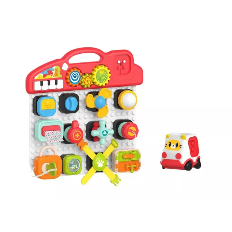 LEAN TOYS Sensorisch Bord voor Kinderen, Leerpaneel, Interactieve Piano