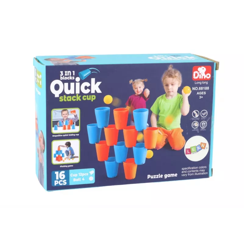 LEAN TOYS sensorisch speciaal ontwikkelde bekerbodem voor speelbekers 3in1 creatieve 16-delige puzzel