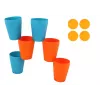 LEAN TOYS sensorisch speciaal ontwikkelde bekerbodem voor speelbekers 3in1 creatieve 16-delige puzzel