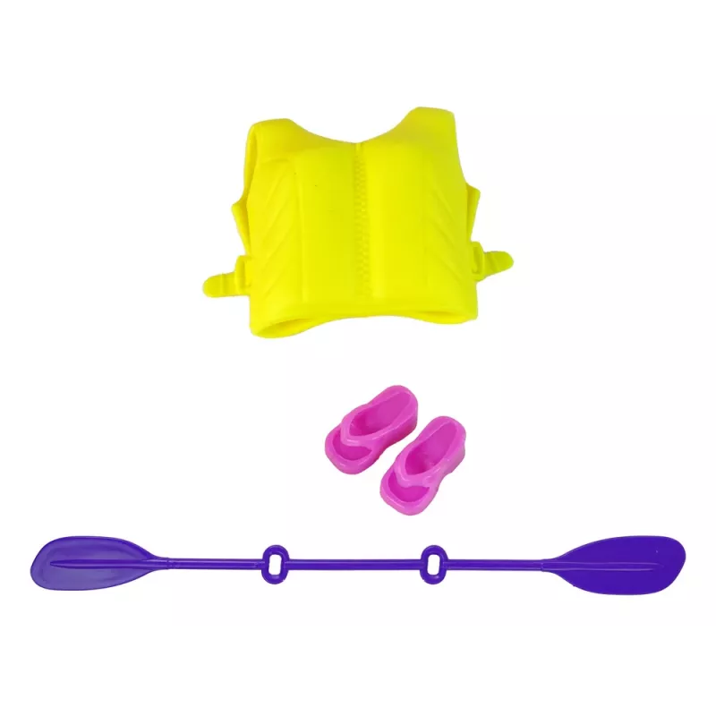 LEAN TOYS Set poppenaccessoires kajak roze