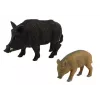 LEAN TOYS set van 2 wilde zwijnen met jong figuren serie bosdieren
