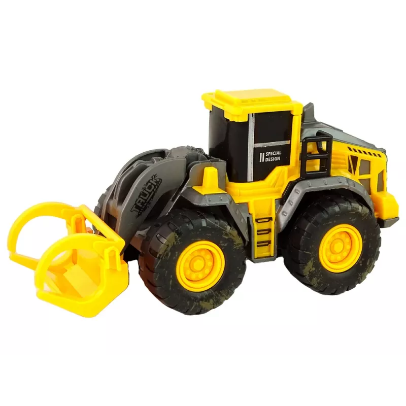 LEAN TOYS Set bouwvoertuigen 3 gele modellen