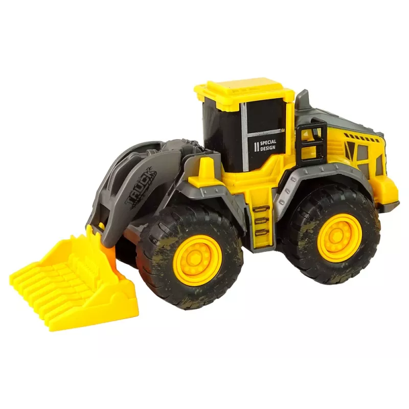LEAN TOYS Set bouwvoertuigen 3 gele modellen