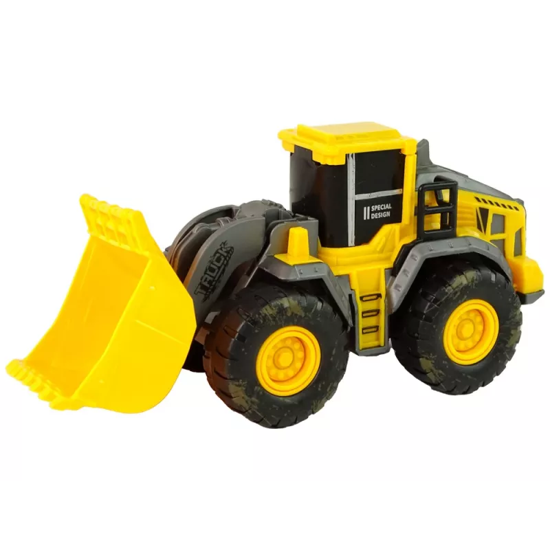 LEAN TOYS Set bouwvoertuigen 3 gele modellen