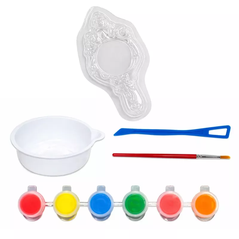 LEAN TOYS Set Creatieve Kunststof Spiegelvormen Gipsverf