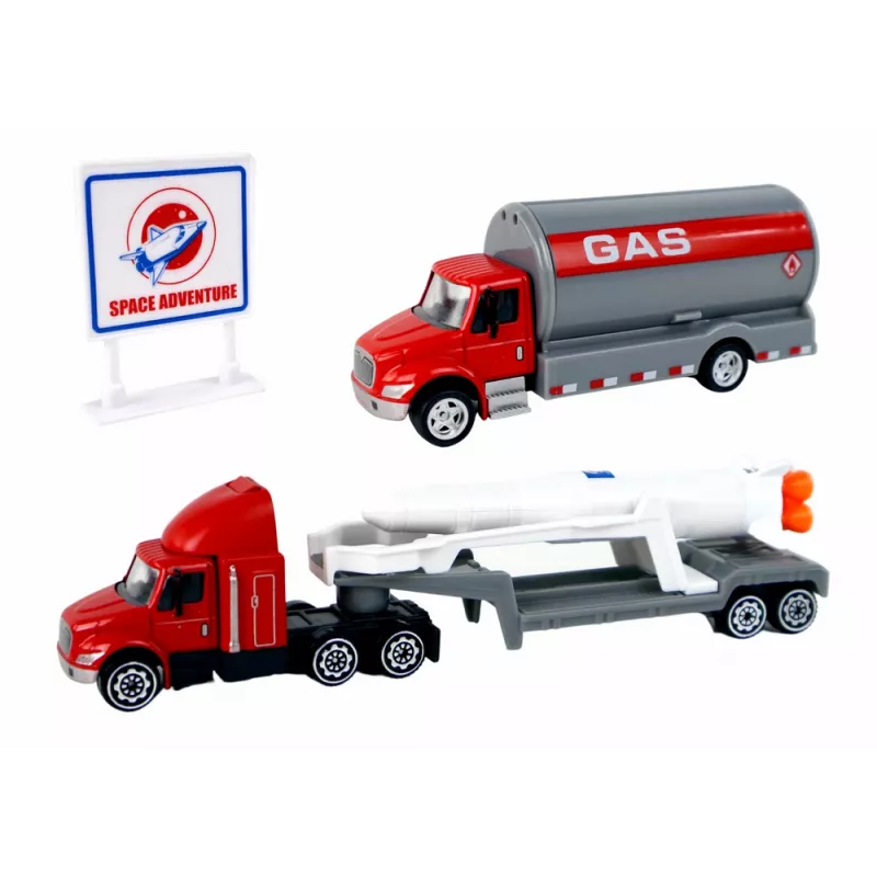 LEAN TOYS Figurenset Space Truck Rocket 15-delig