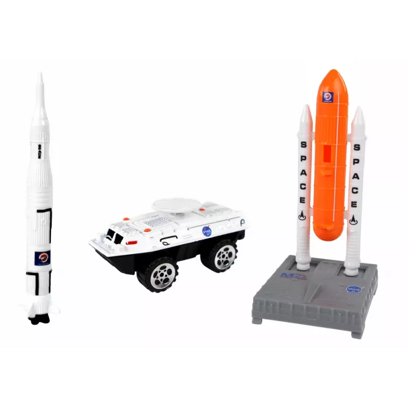 LEAN TOYS Figurenset Space Truck Rocket 15-delig