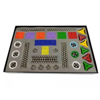 LEAN TOYS Set Magnastix magneetblokken 560 + Board