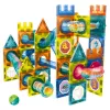 LEAN TOYS Set magnetische bouwstenen kogelbaan kleurrijk 98 onderdelen