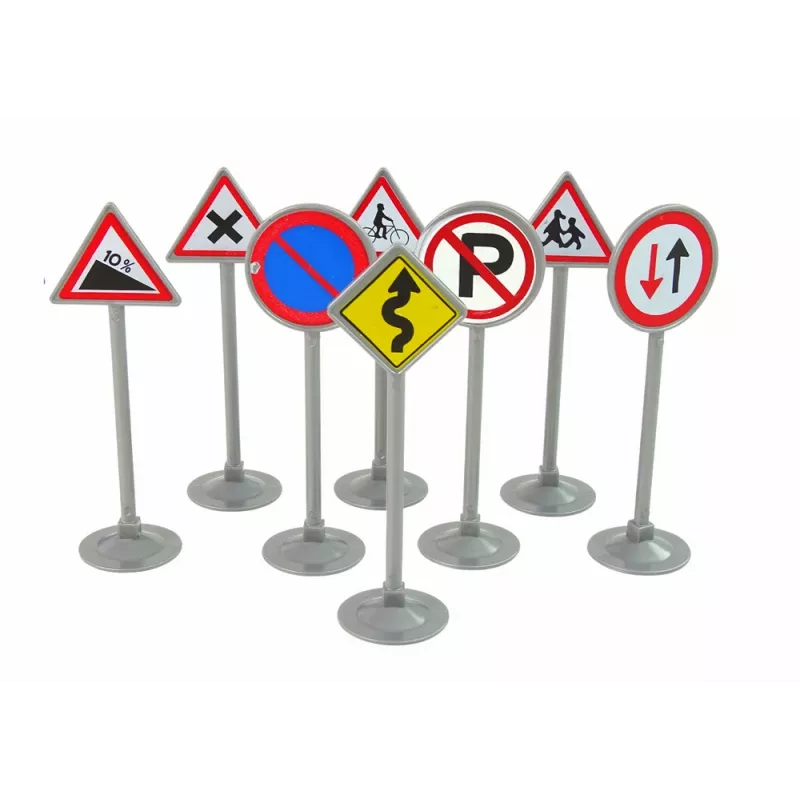 LEAN TOYS Set verkeersborden licht geluid 23 cm