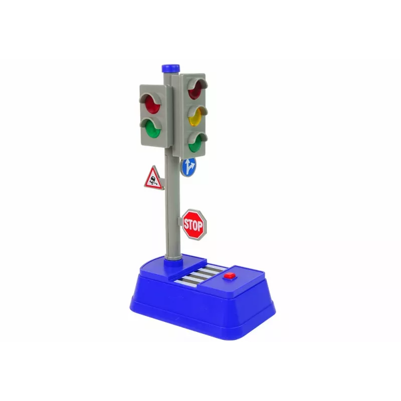 LEAN TOYS Set verkeersborden licht geluid 23 cm