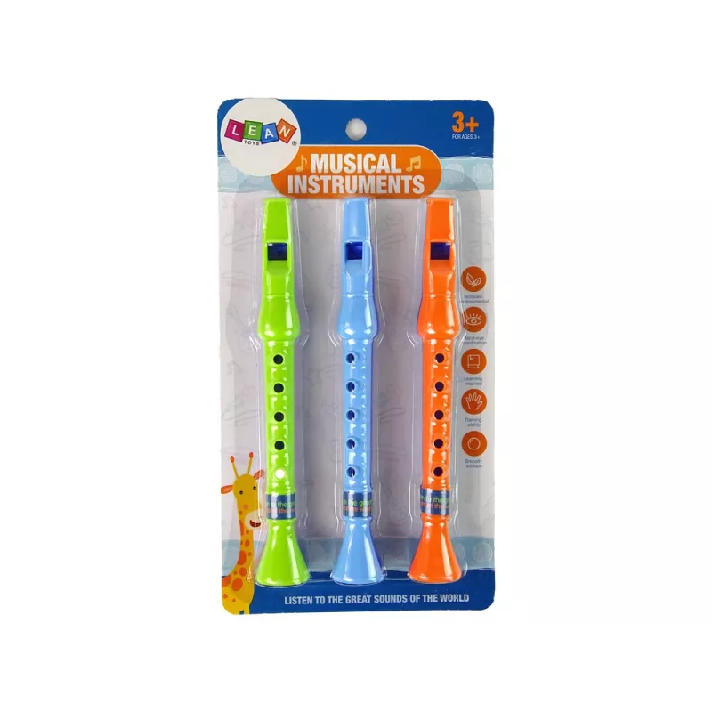 LEAN TOYS Set van Drie Fluiten voor Kinderen Dieren