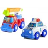 LEAN TOYS voertuigset politie brandweer autotransporter schroefvoertuigen