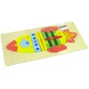 LEAN TOYS Set van houten legpuzzels raket cijfers