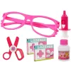 LEAN TOYS kleine tandartsset met accessoires in roze tas