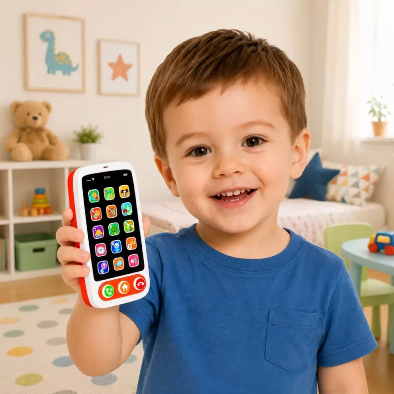 LEAN TOYS smartphone interactief leerspeelgoed voor kinderen met geluiden en lichten