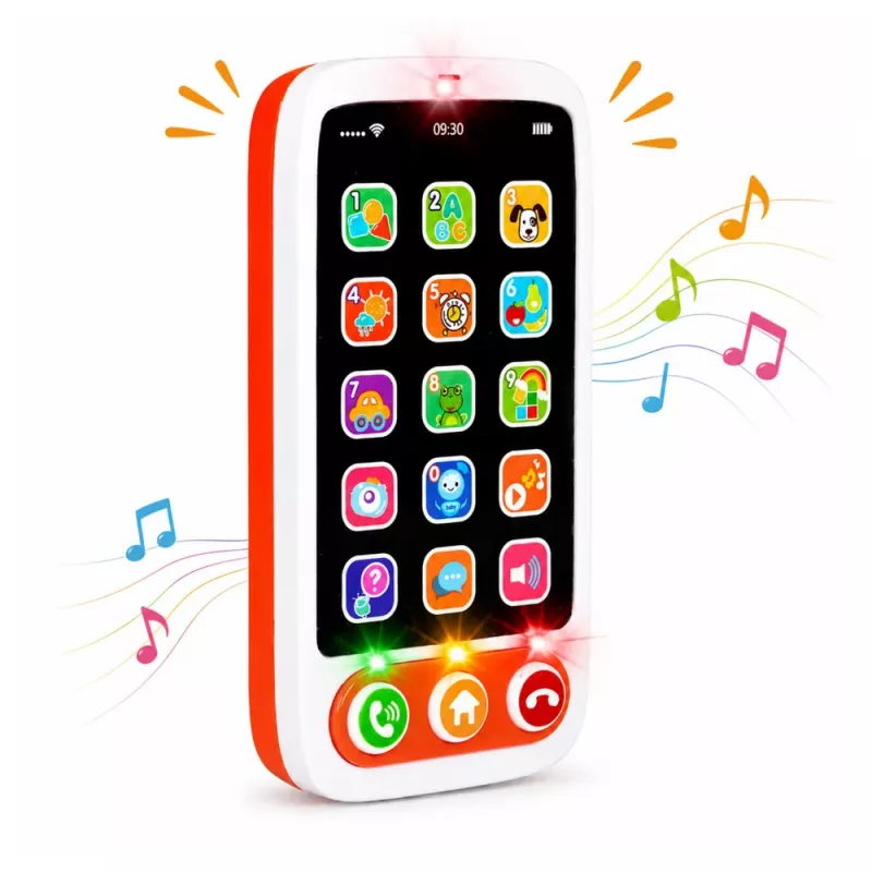 LEAN TOYS smartphone interactief leerspeelgoed voor kinderen met geluiden en lichten