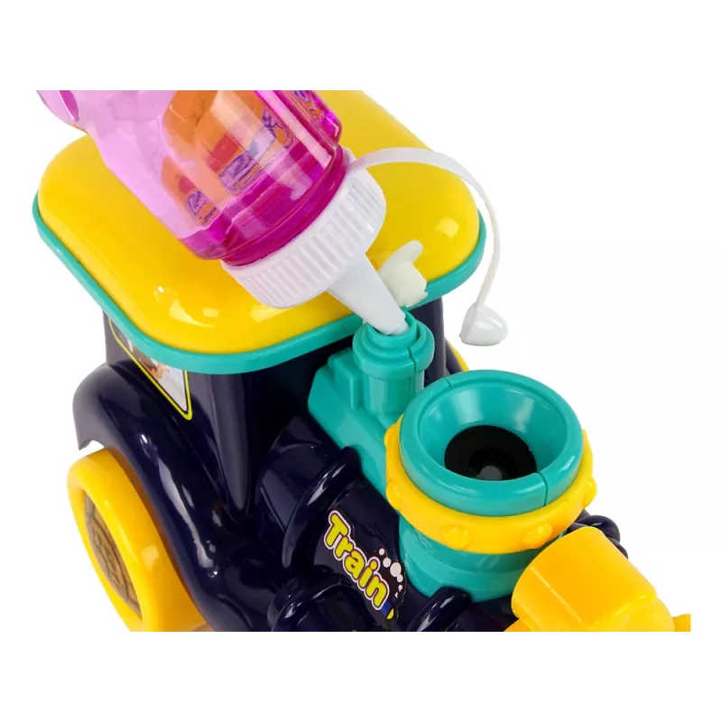 LEAN TOYS bellenblaas-locomotief met licht en geluid, blauw
