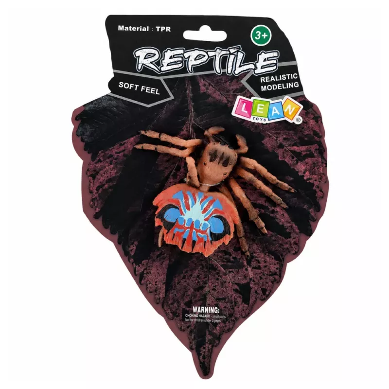 LEAN TOYS Spider Tarantula rubberen figuur rekbaar realistisch 12 cm