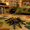 LEAN TOYS Spider Tarantula rubberen figuur rekbaar realistisch zwart 10 cm