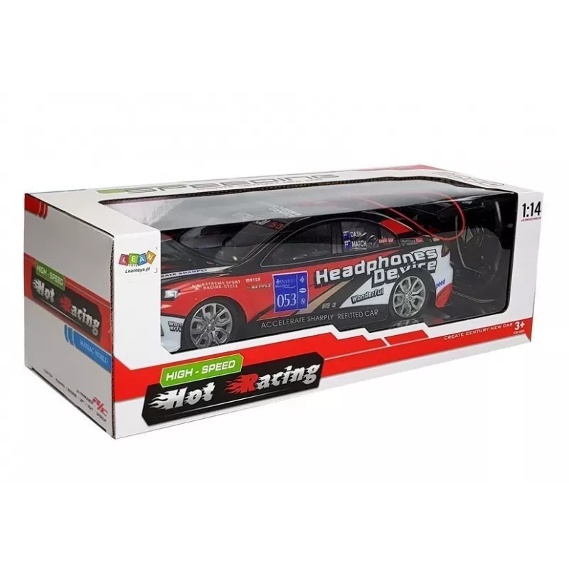 LEAN TOYS sport raceauto met afstandsbediening R/C 27MHz rood