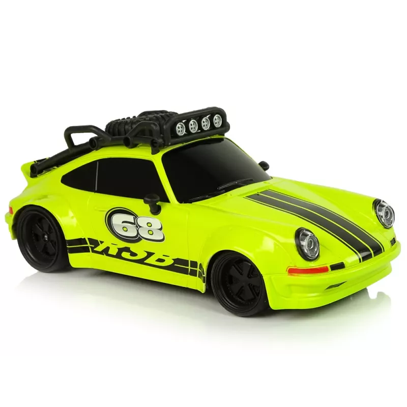 LEAN TOYS Sportwagen 1:18 groen reservewiel piloot