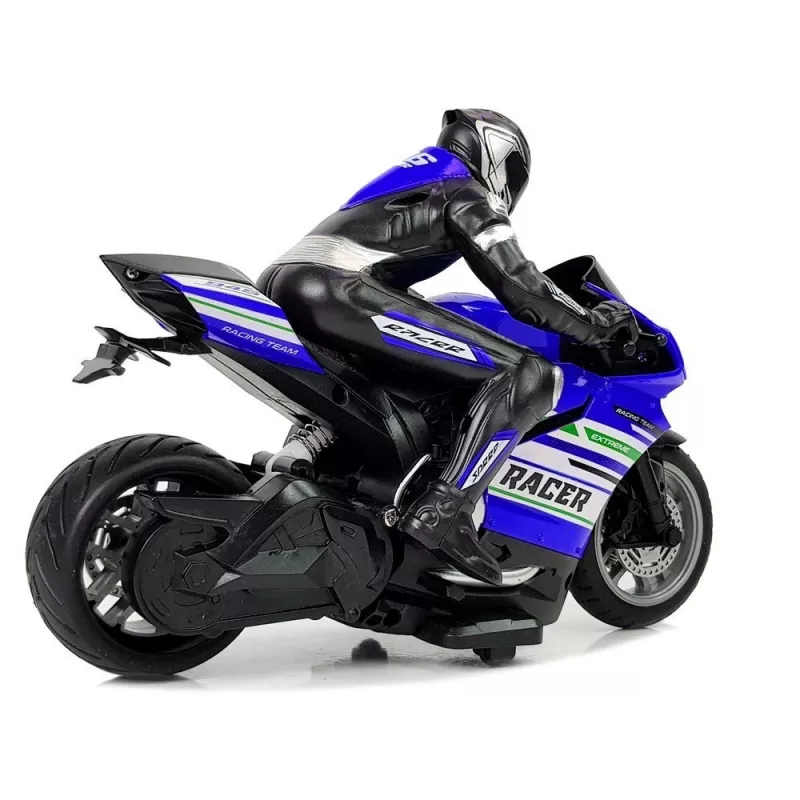 LEAN TOYS sportmotor 2.4G op afstand bediend racer bereik 35m blauw