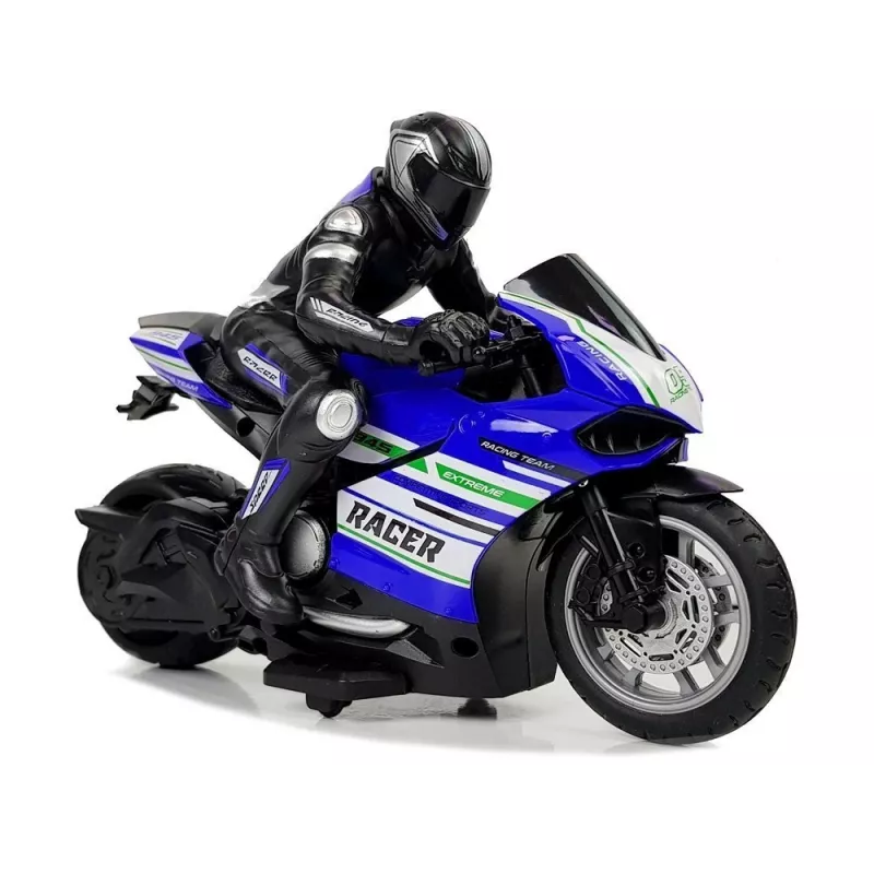 LEAN TOYS sportmotor 2.4G op afstand bediend racer bereik 35m blauw