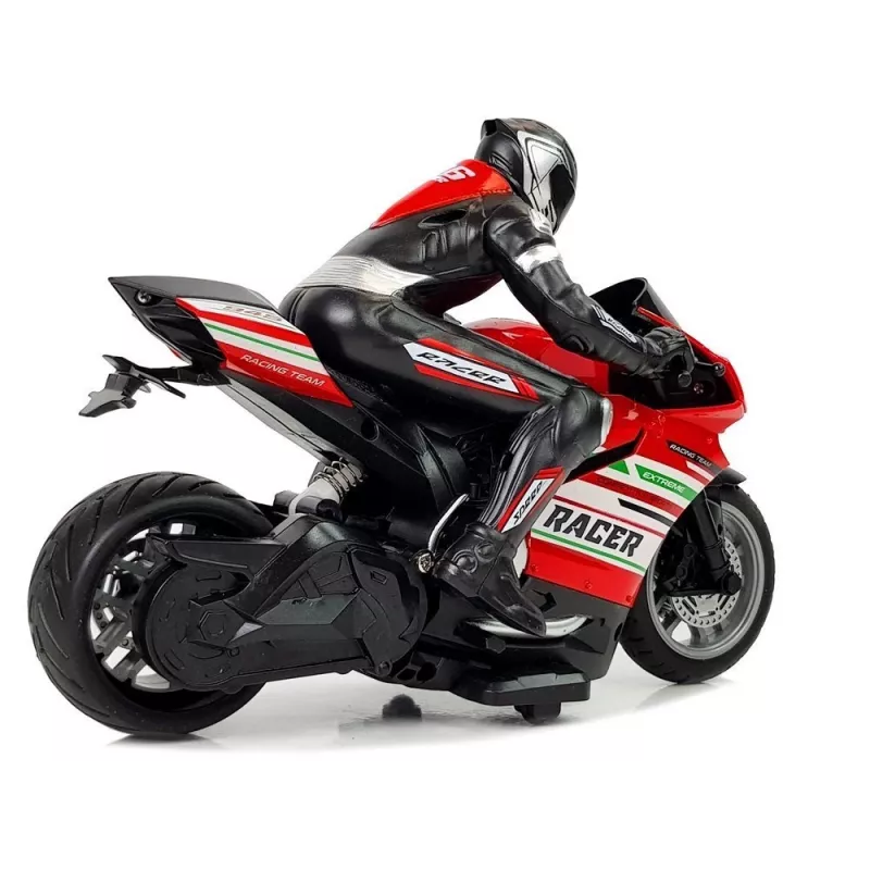 LEAN TOYS sportmotor 2.4G op afstand bediend racer bereik 35m rood