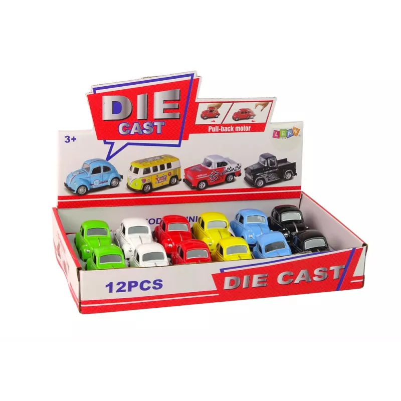 LEAN TOYS Spring Spring met wrijvingsaandrijving Kever Passagiersauto 6 kleuren