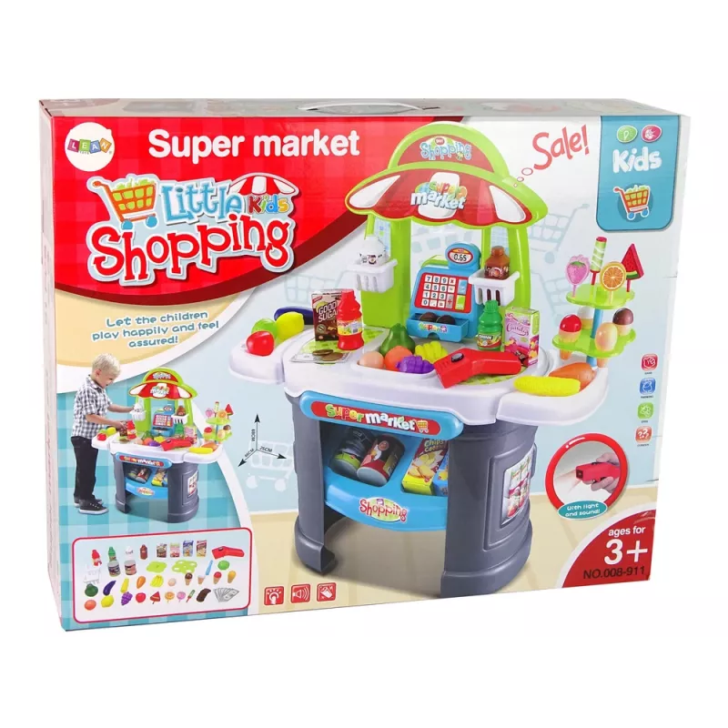 LEAN TOYS supermarktset met scanner voor kinderen