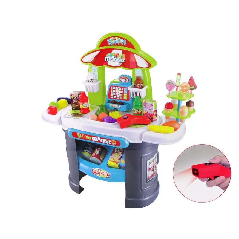 LEAN TOYS supermarktset met scanner voor kinderen