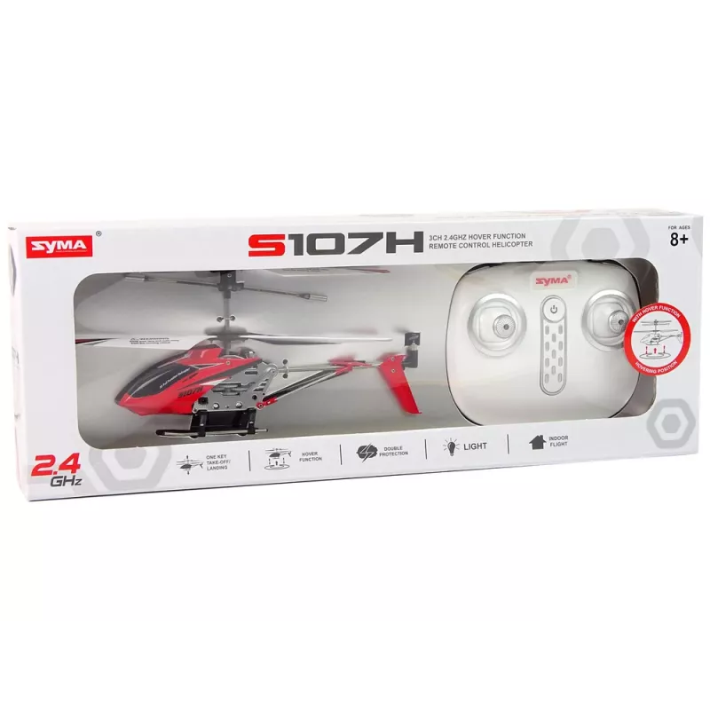 LEAN TOYS SYMA S107H 2.4G RC-helikopter rood